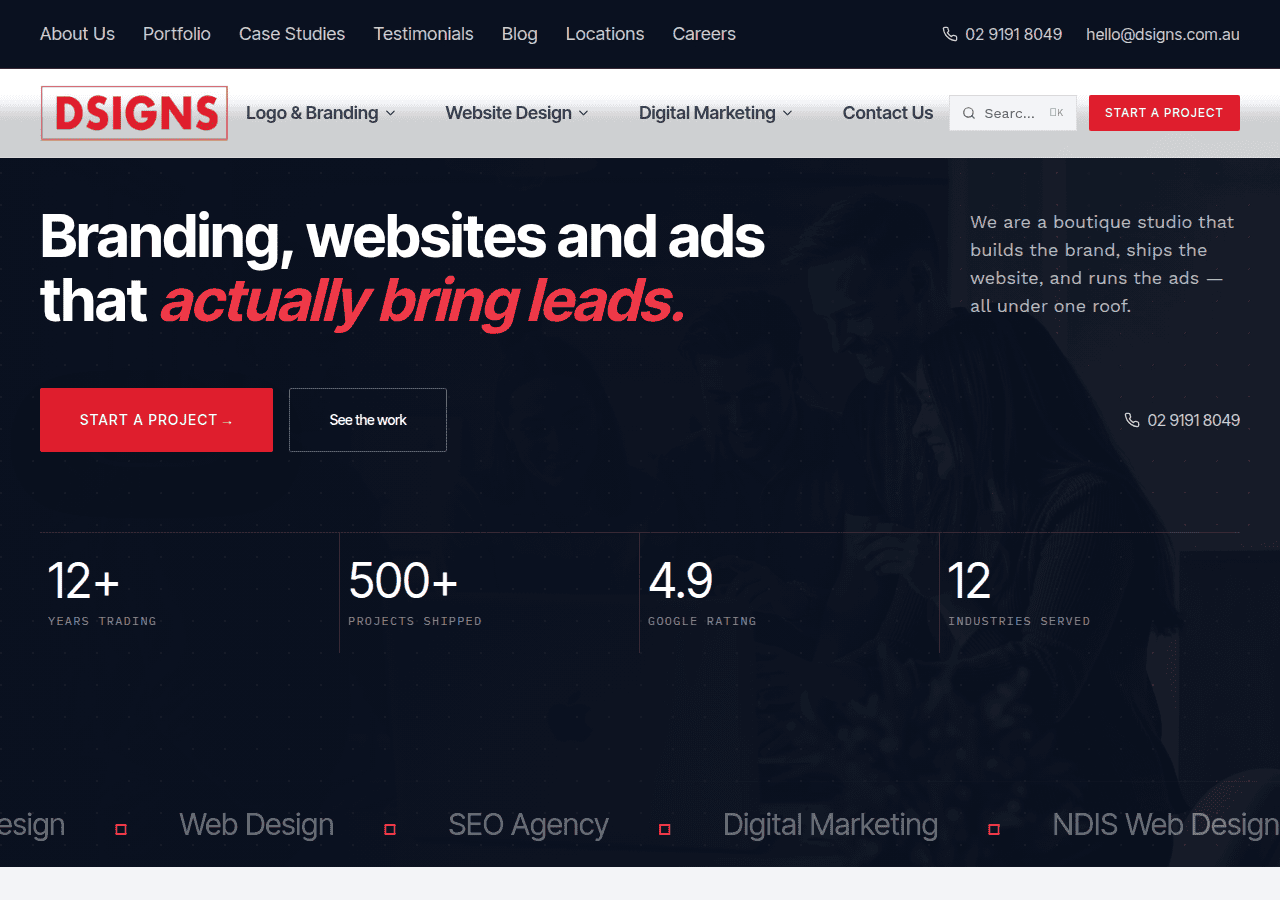 Screenshot of dsigns.com.au