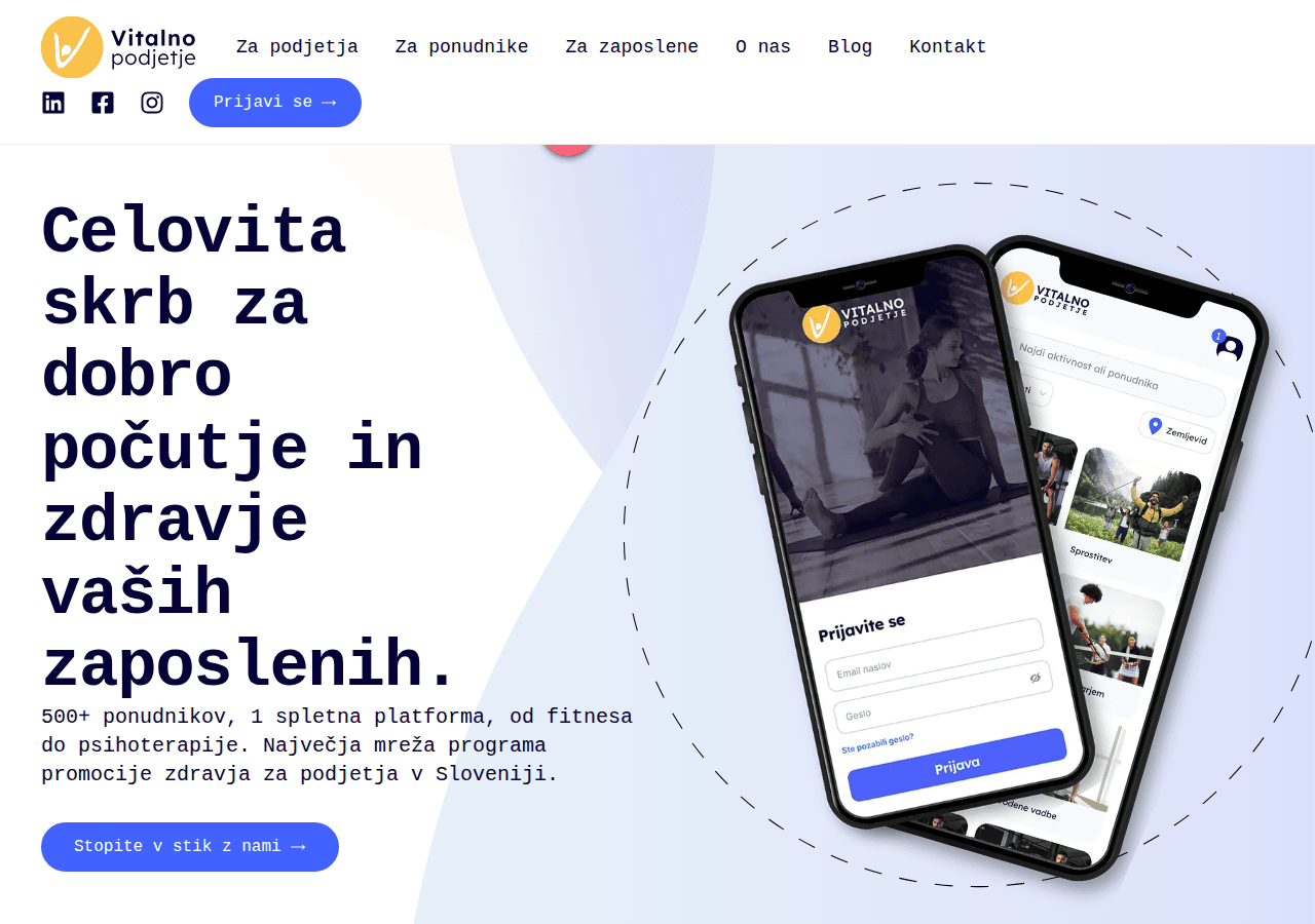 Screenshot of vitalno-podjetje.com