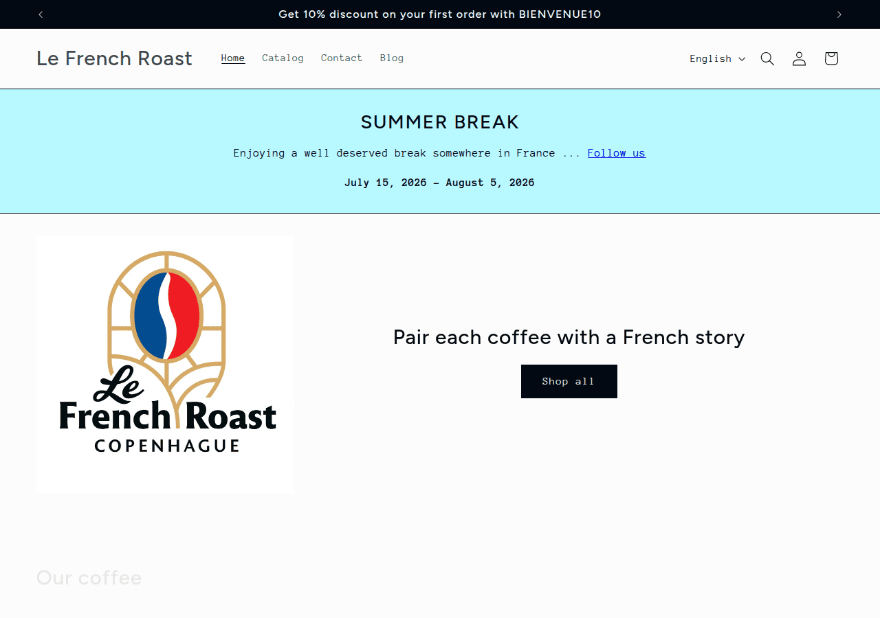 Screenshot of lefrenchroast.com