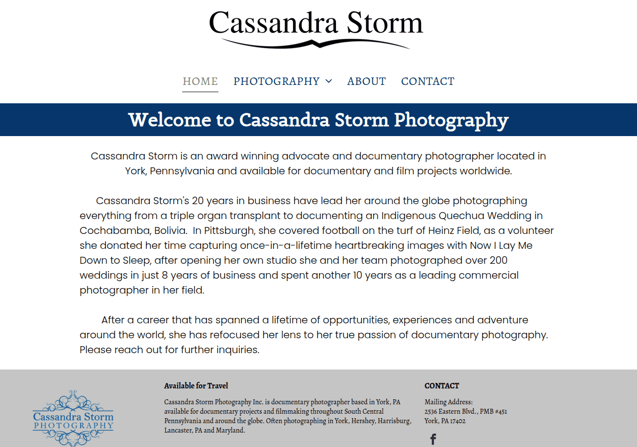 Screenshot of cassandrastorm.com