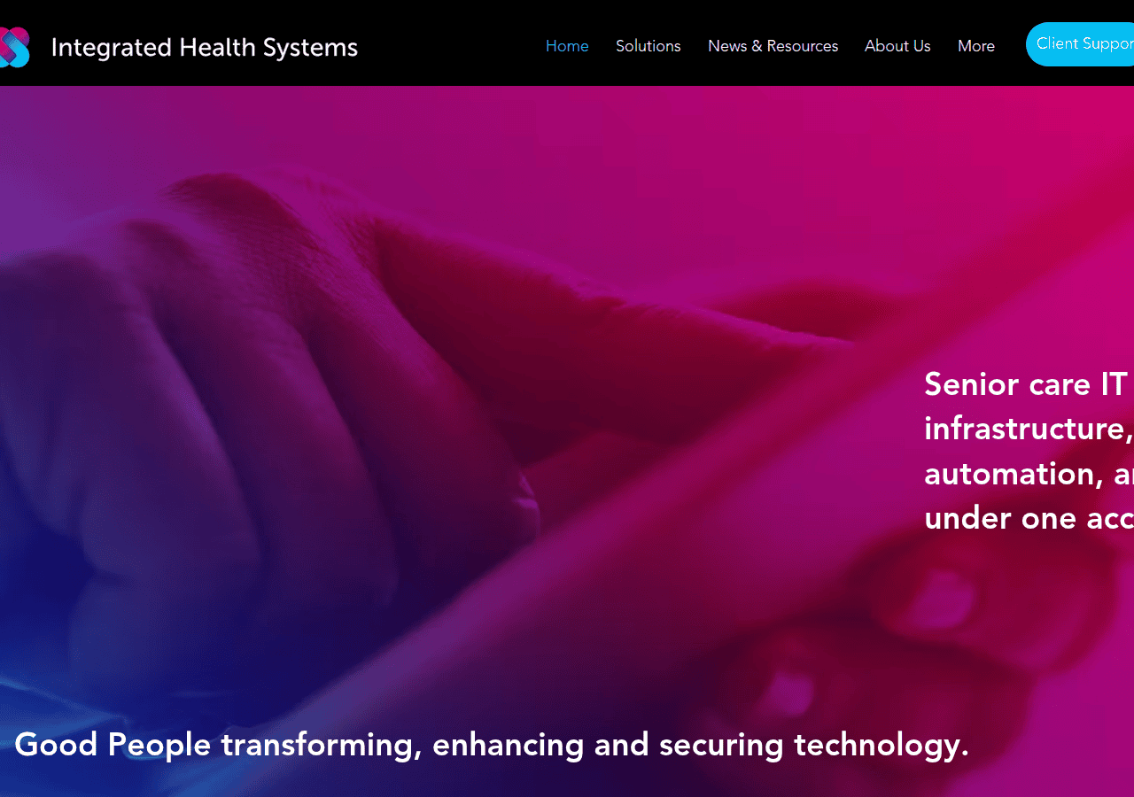 Screenshot of integratedhealthstack.com
