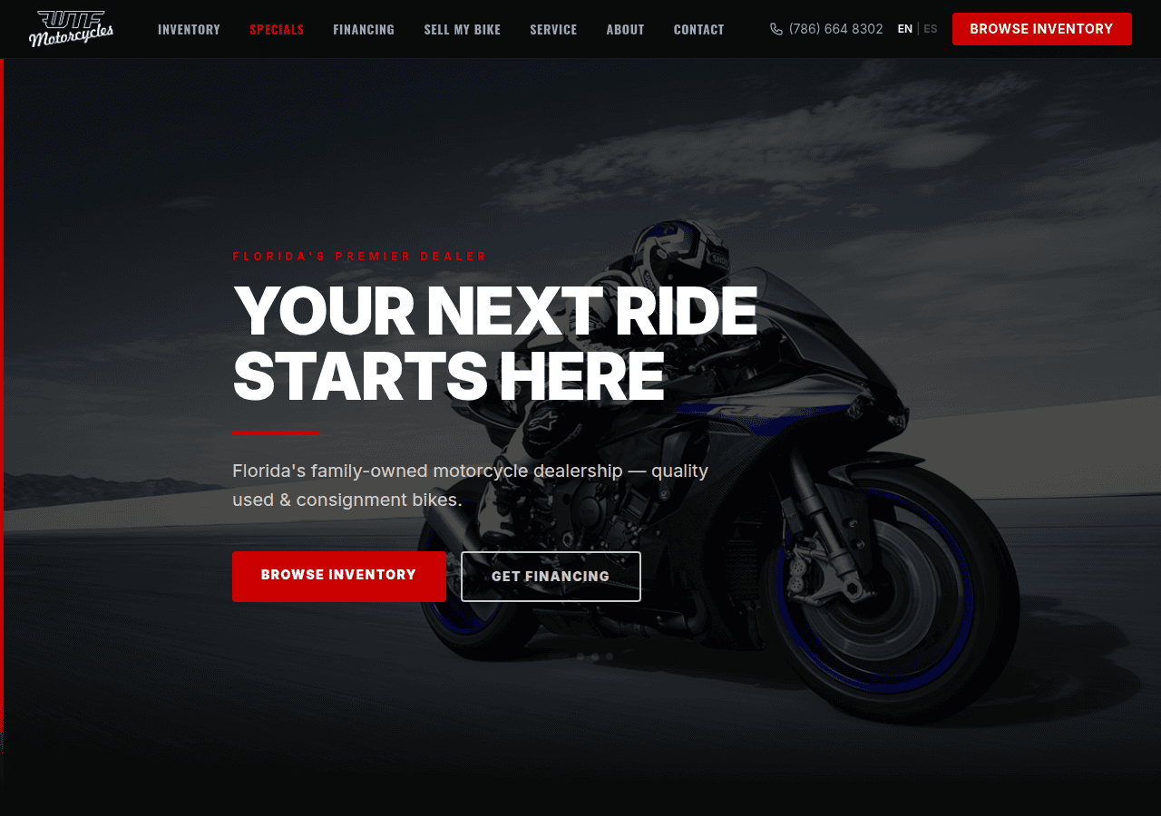 Screenshot of wtfmotorcycles.com