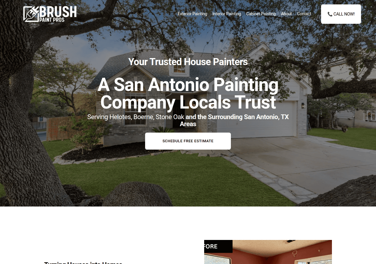 Screenshot of brushpaintpros.com