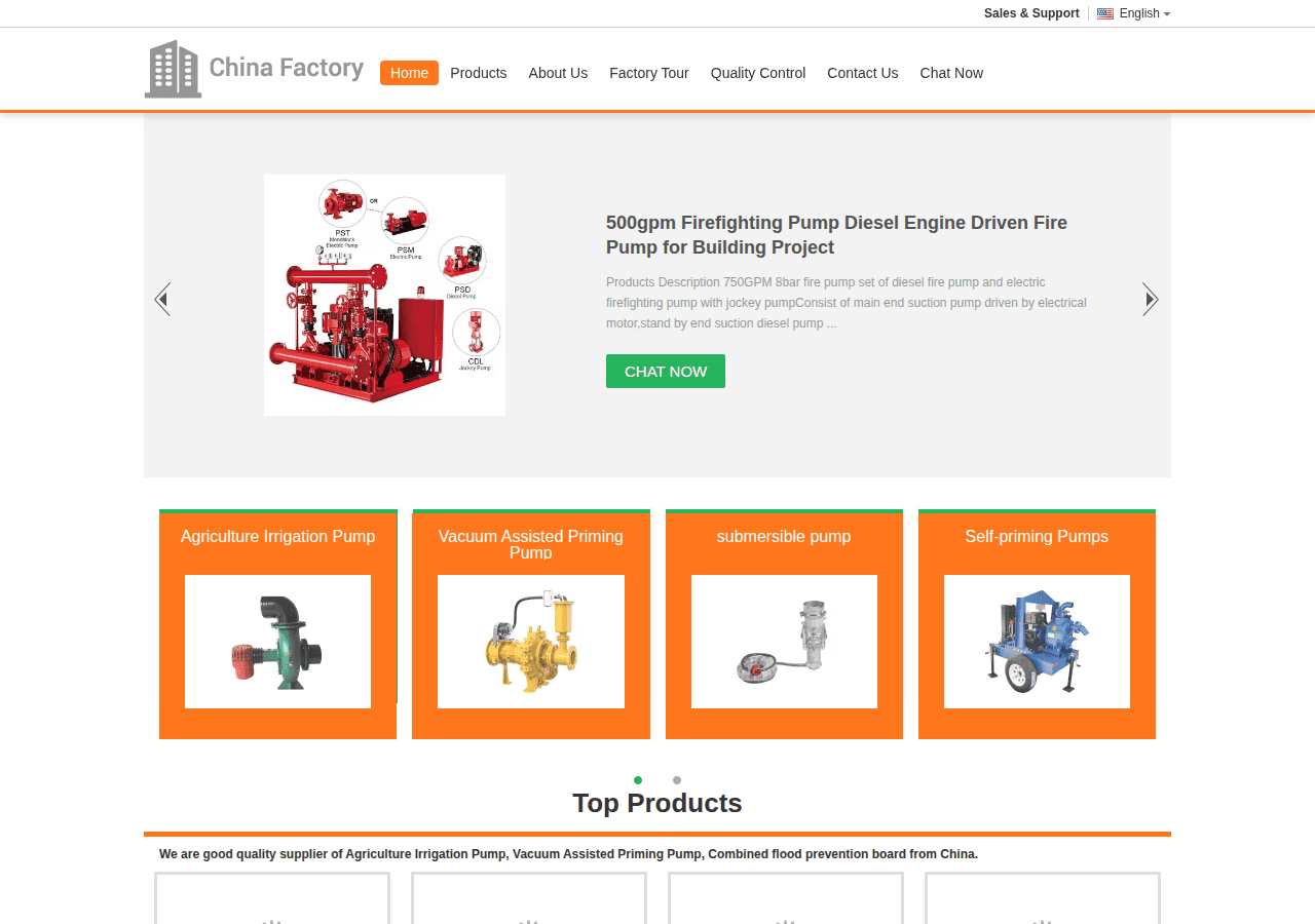 Screenshot of agricultureirrigationpump.com