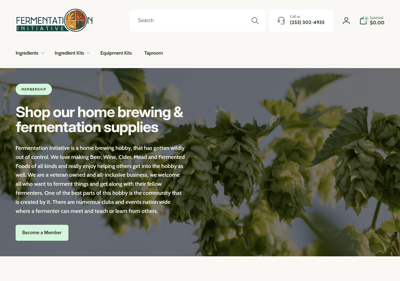 Screenshot of fermentationinitiative.com