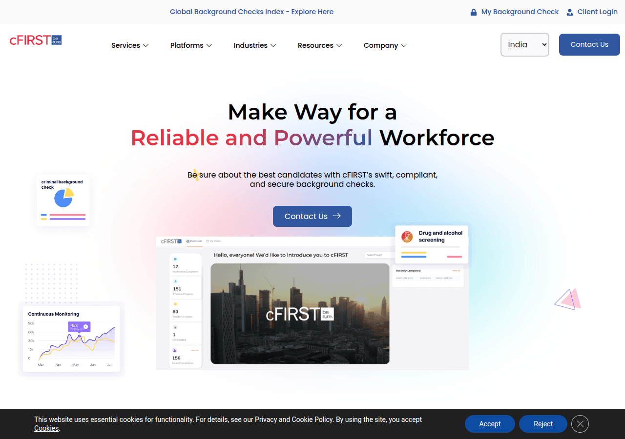 Screenshot of cfirst.io