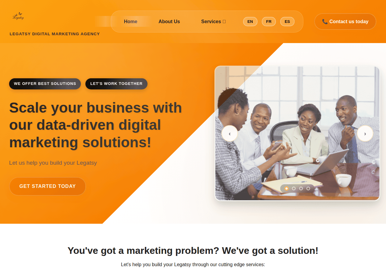 Screenshot of legatsydigital.com