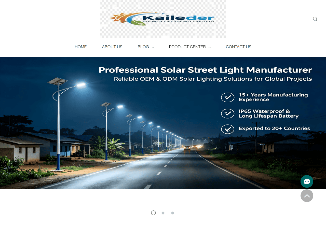 Screenshot of kldsolarlight.com