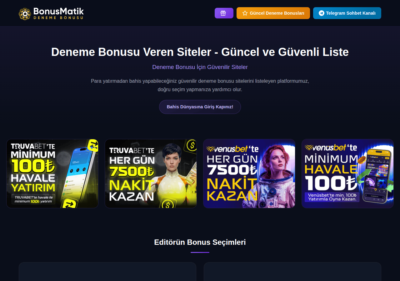 Screenshot of denemebonusuveren1.me