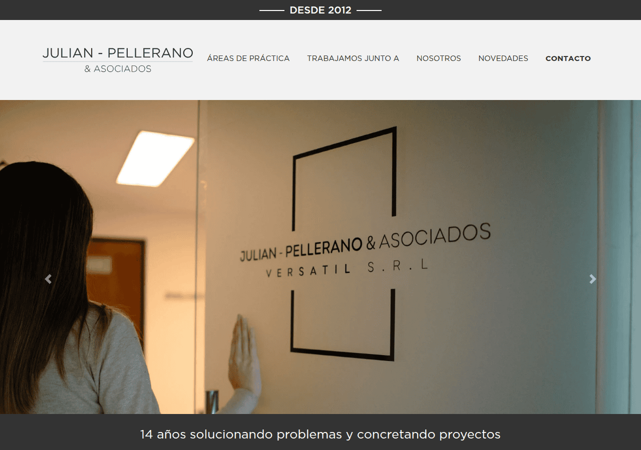 Screenshot of estudiojuridicojulianpellerano.com.ar