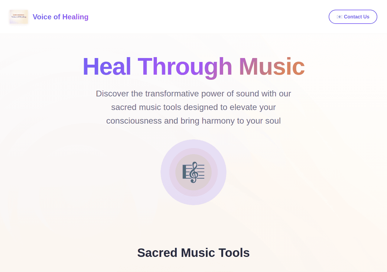 Screenshot of voiceofhealing.in
