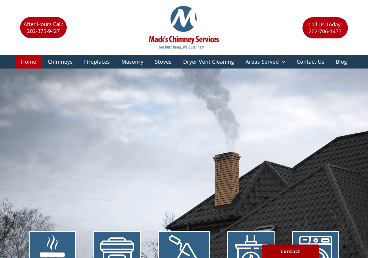 Screenshot of mackschimney.com
