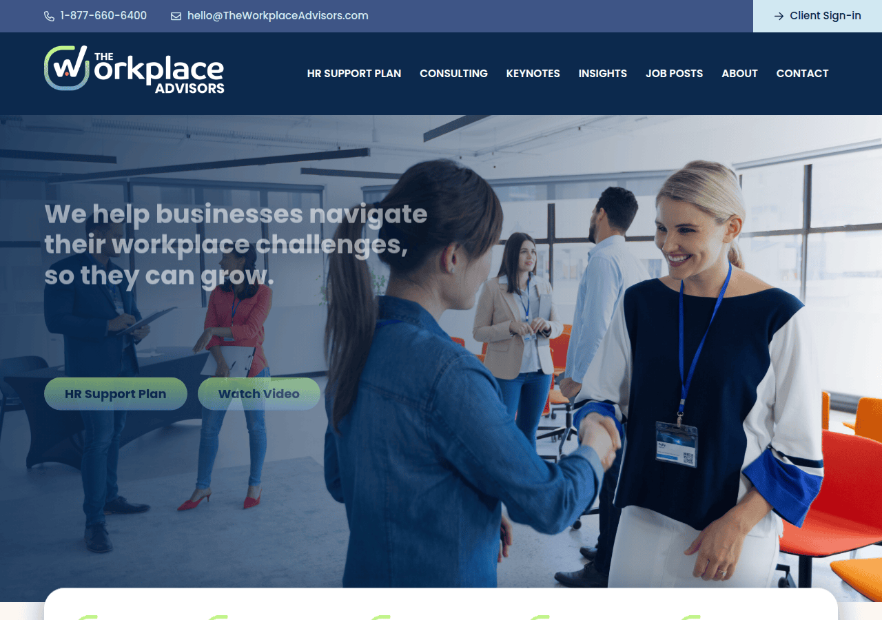 Screenshot of theworkplaceadvisors.com