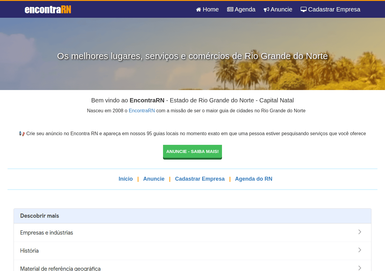 Screenshot of encontrarn.com.br