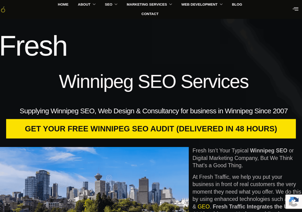 Screenshot of freshtrafficgroup.com