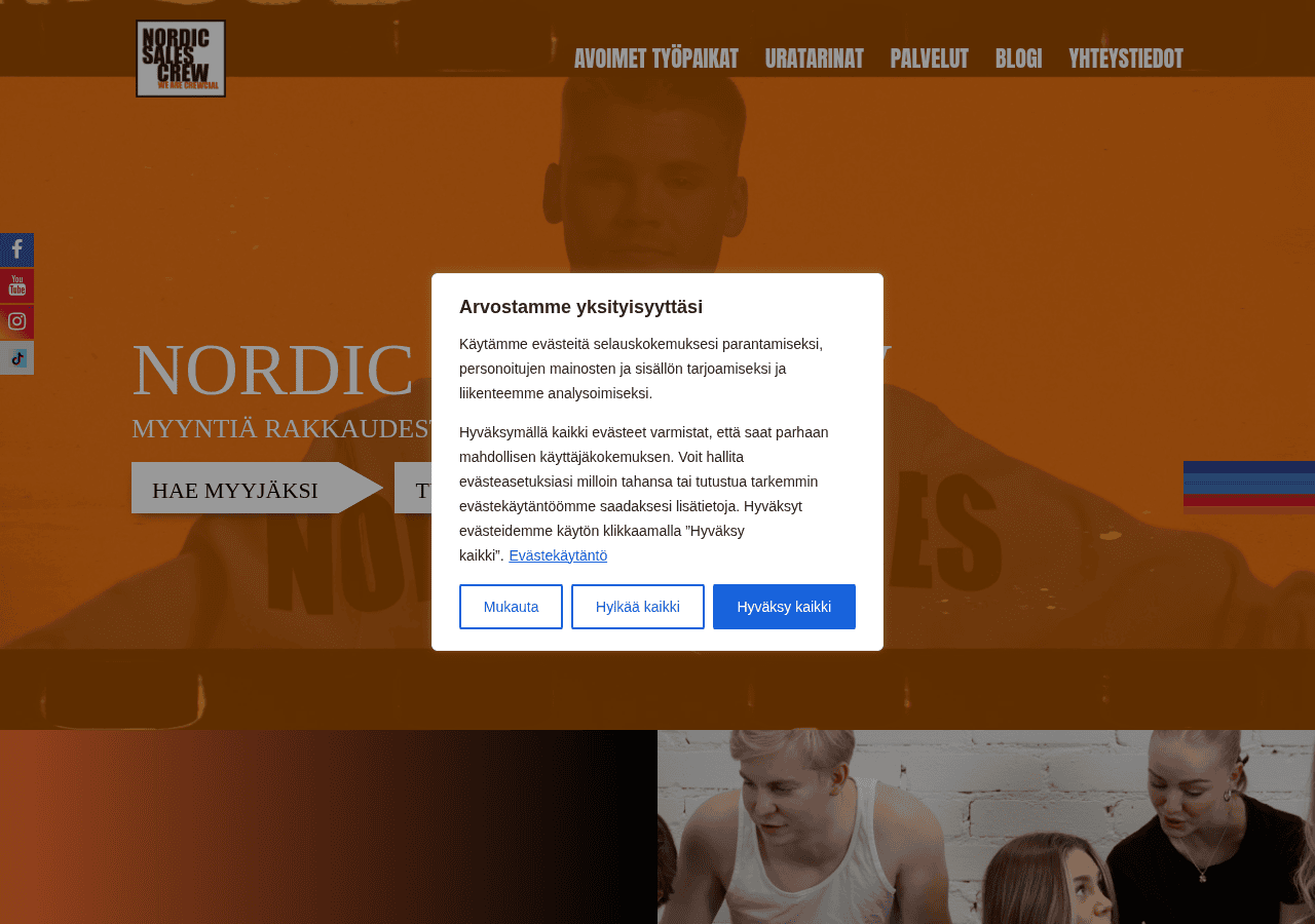 Screenshot of nordicsalescrew.com