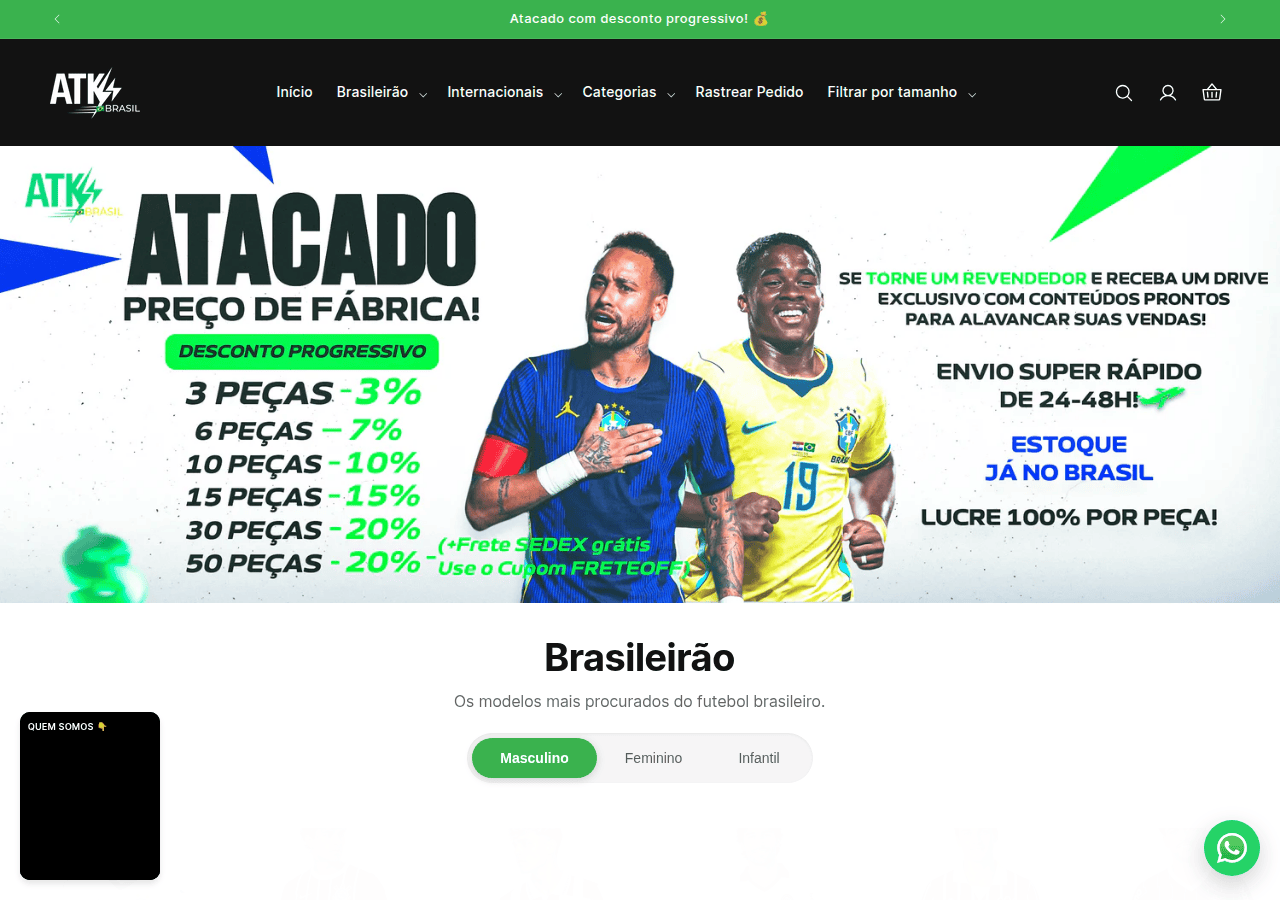 Screenshot of atkbrasil.com.br