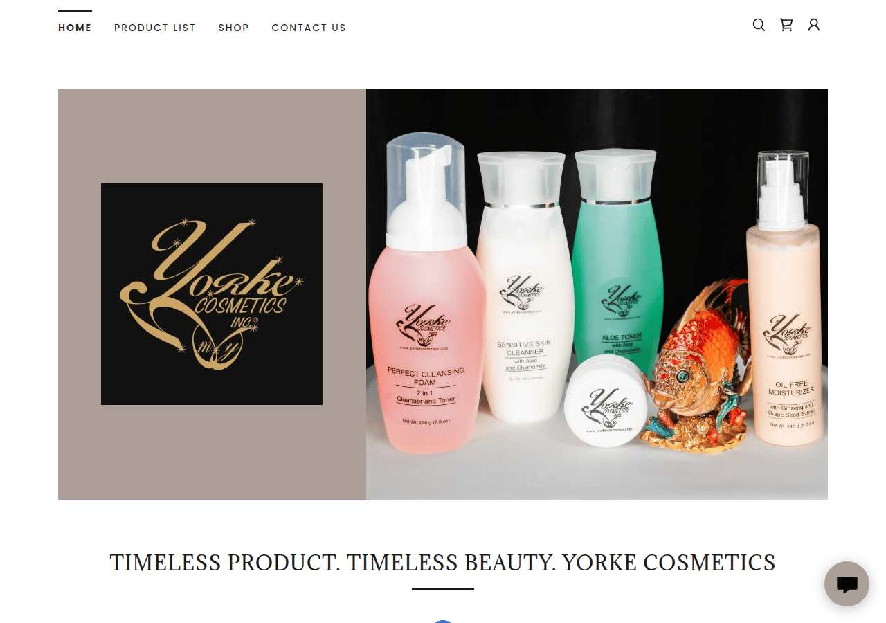 Screenshot of yorkecosmetics.com