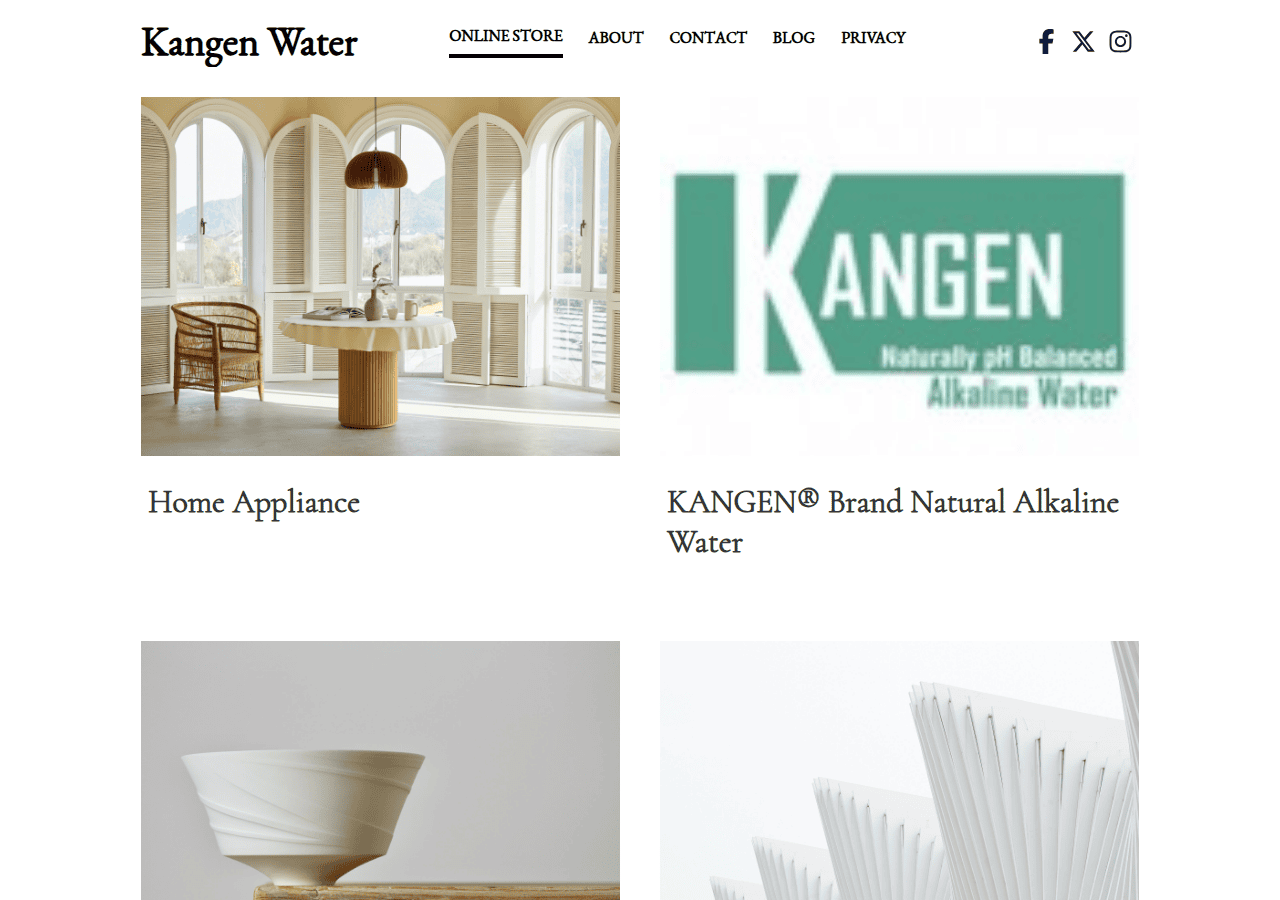 Screenshot of kangenwater.mobi