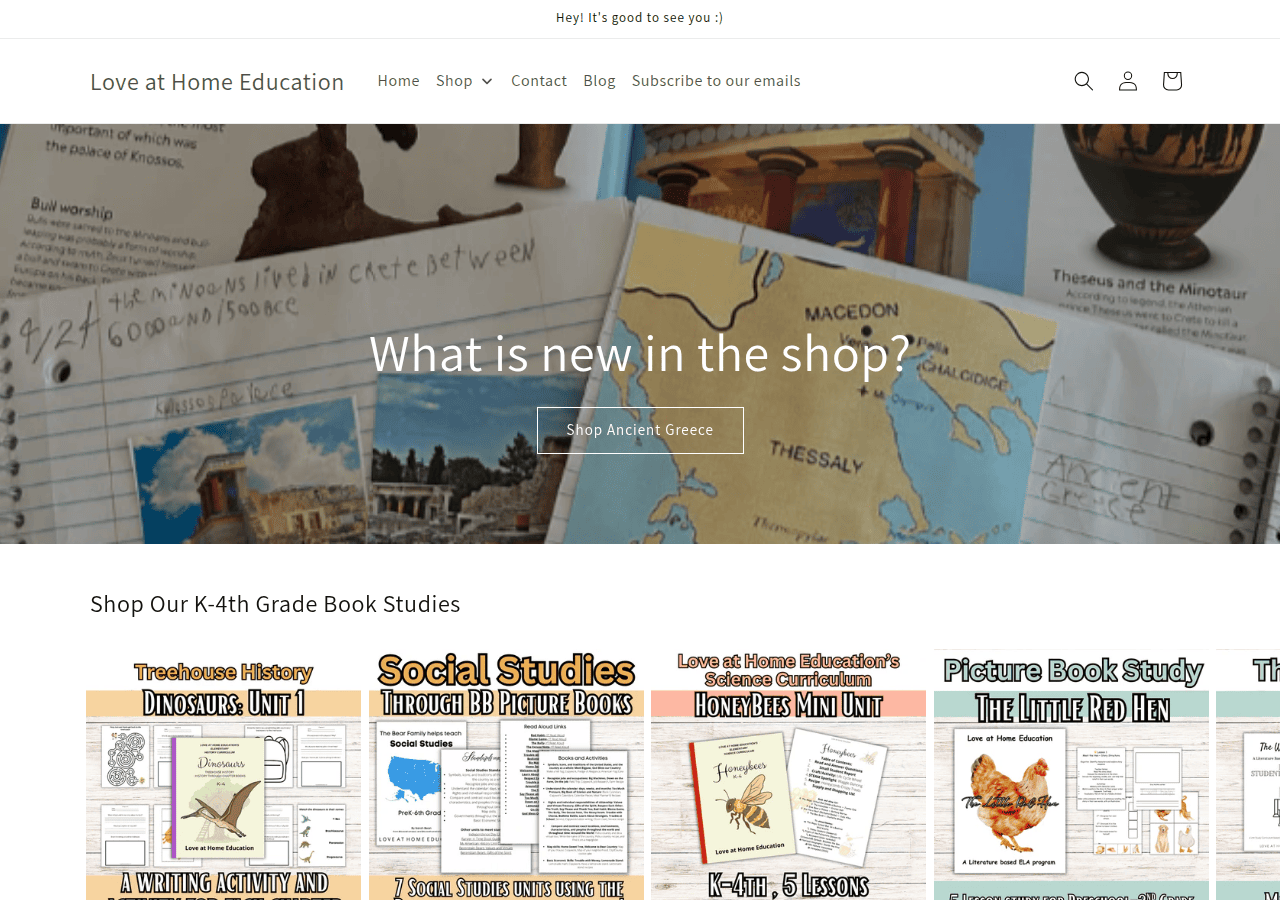 Screenshot of loveathomeeducation.myshopify.com