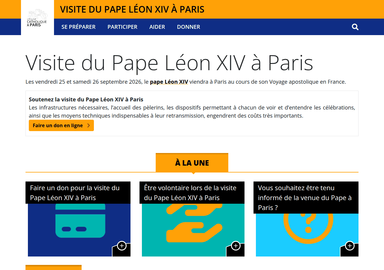 Screenshot of dioceseparis.fr