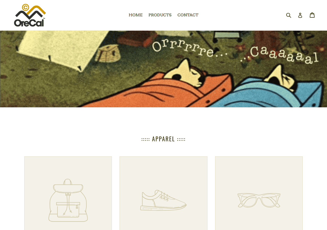 Screenshot of orecalsportswear.com