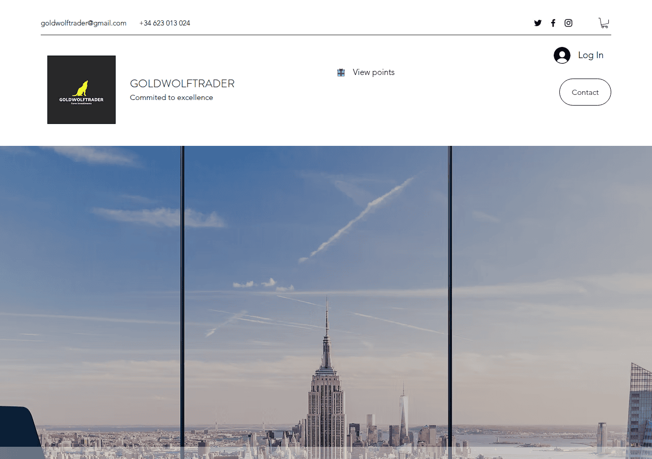 Screenshot of goldwolftrader.com
