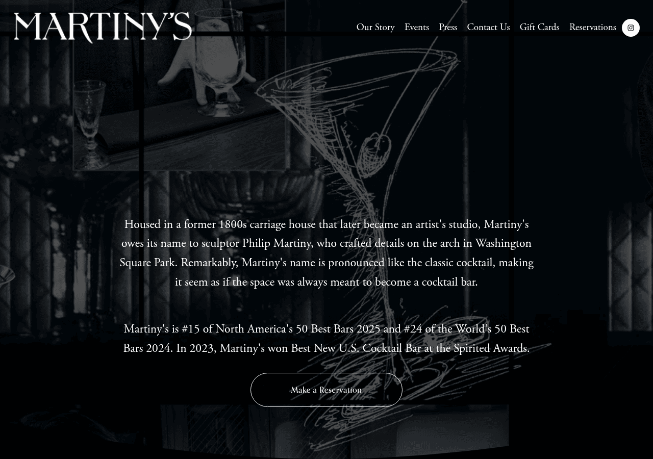 Screenshot of martinys.com