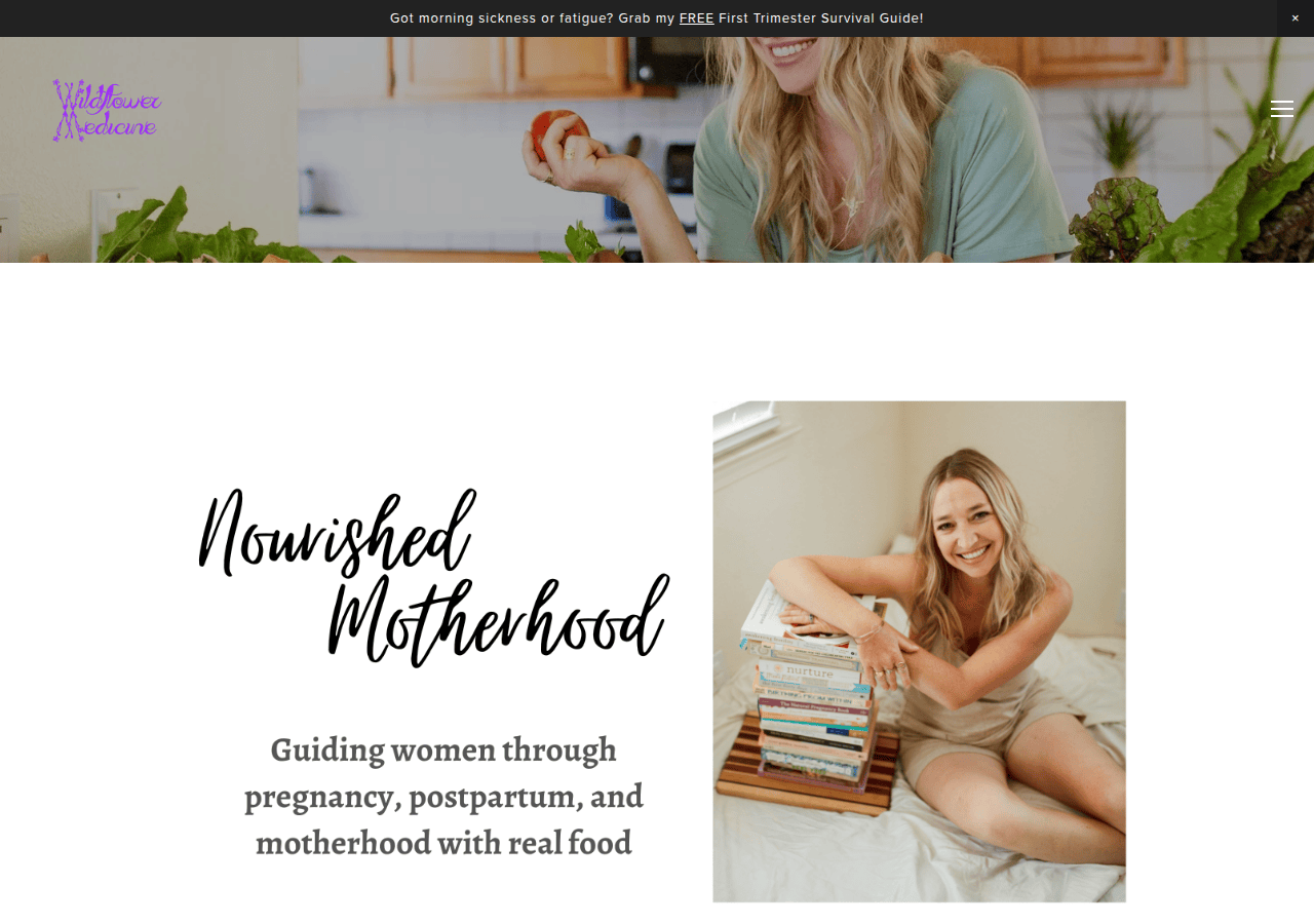 Screenshot of wildflowermedicine.com