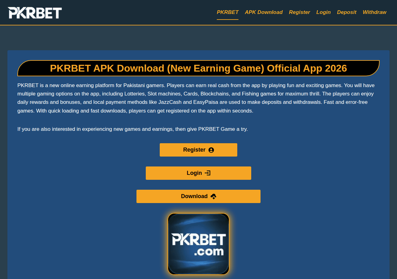 Screenshot of pkrbetgame.net.pk