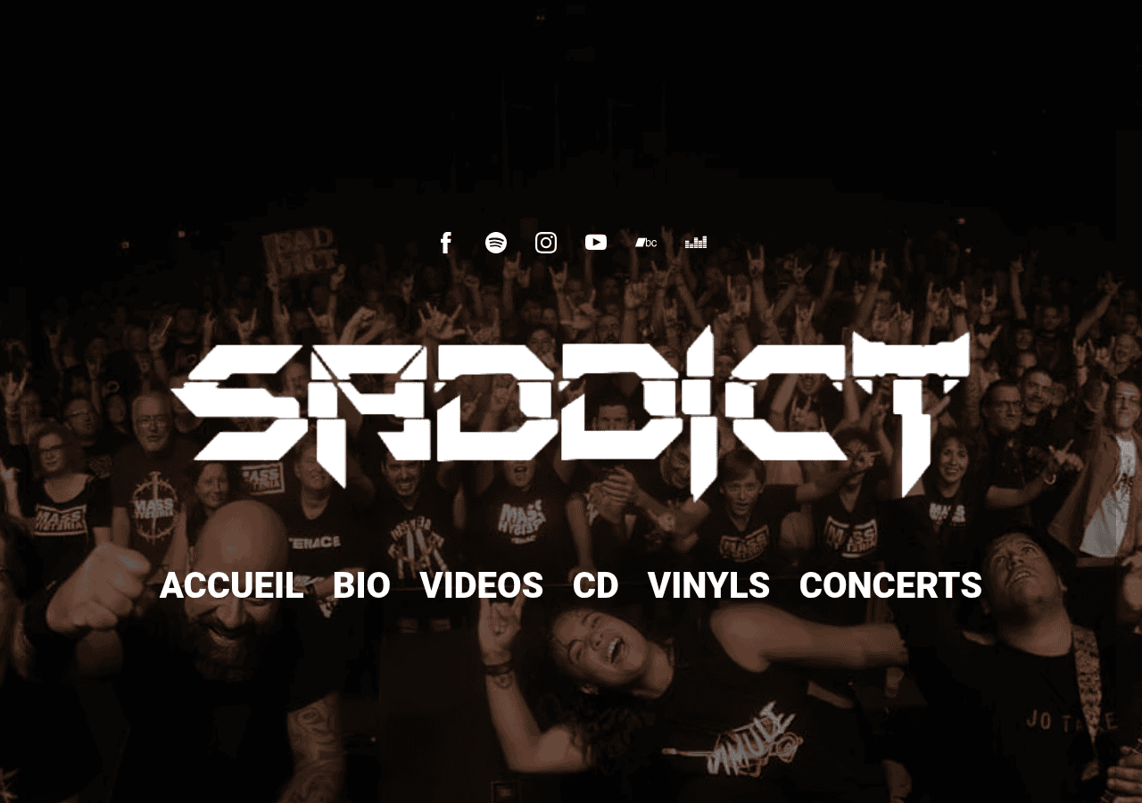 Screenshot of saddict.com