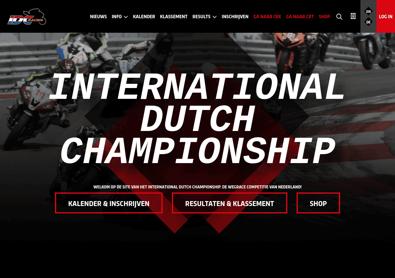Screenshot of idcracing.nl