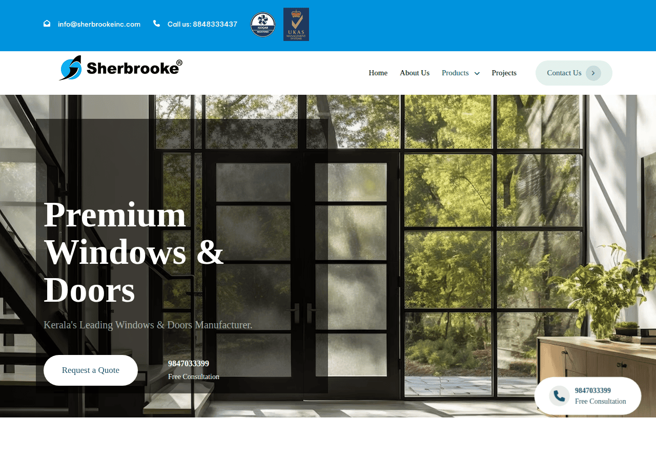 Screenshot of sherbrookeinc.com