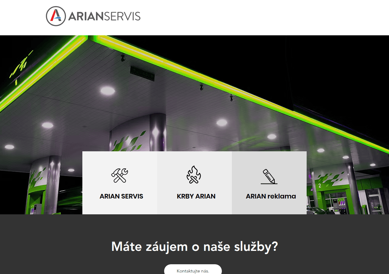 Screenshot of arian.sk