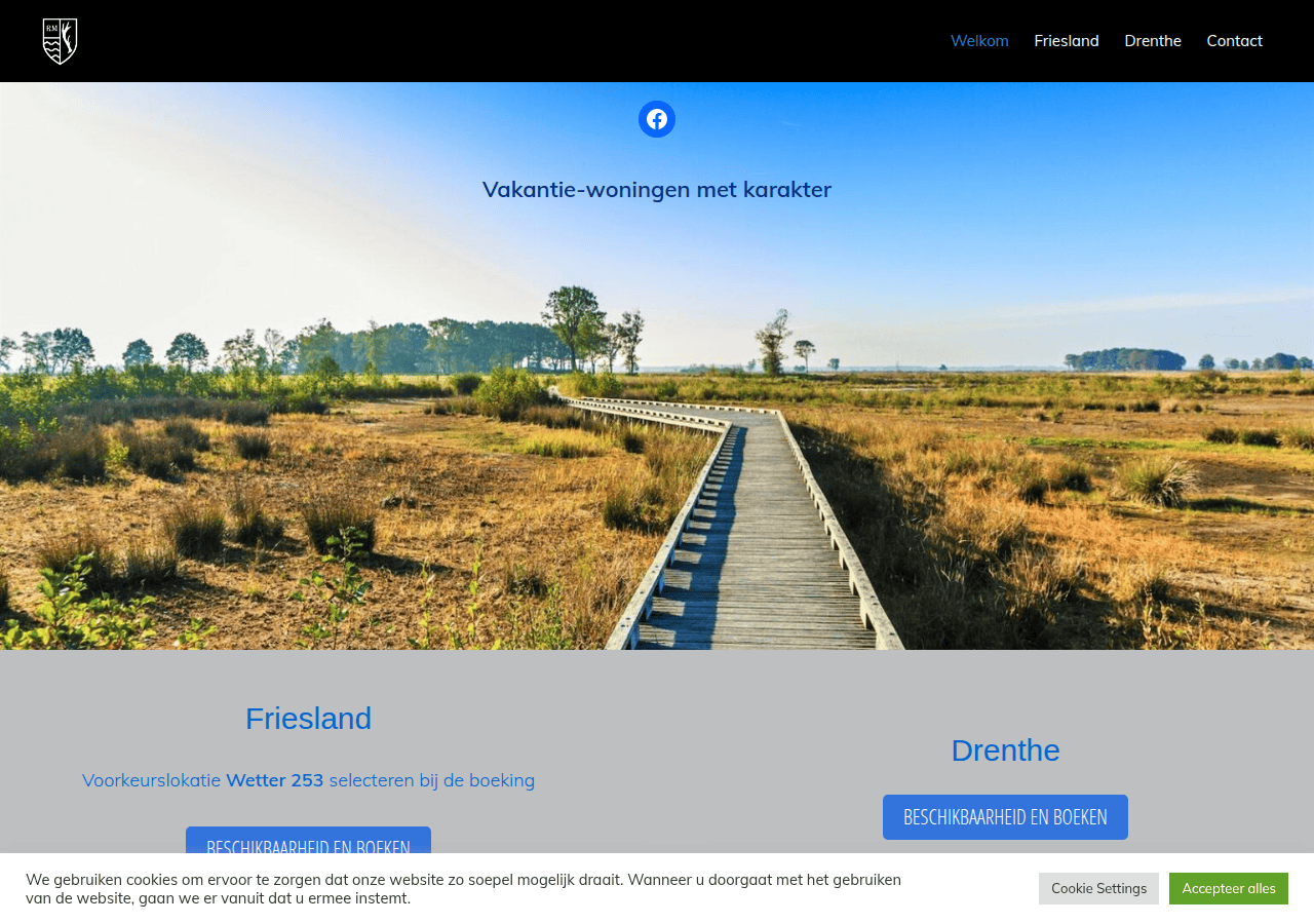Screenshot of rm-recreatie.nl