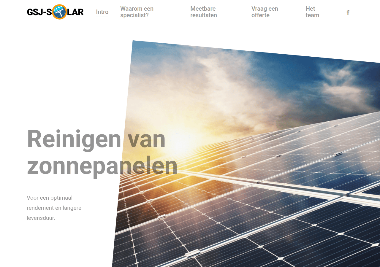 Screenshot of gsj-solarcleaning.be
