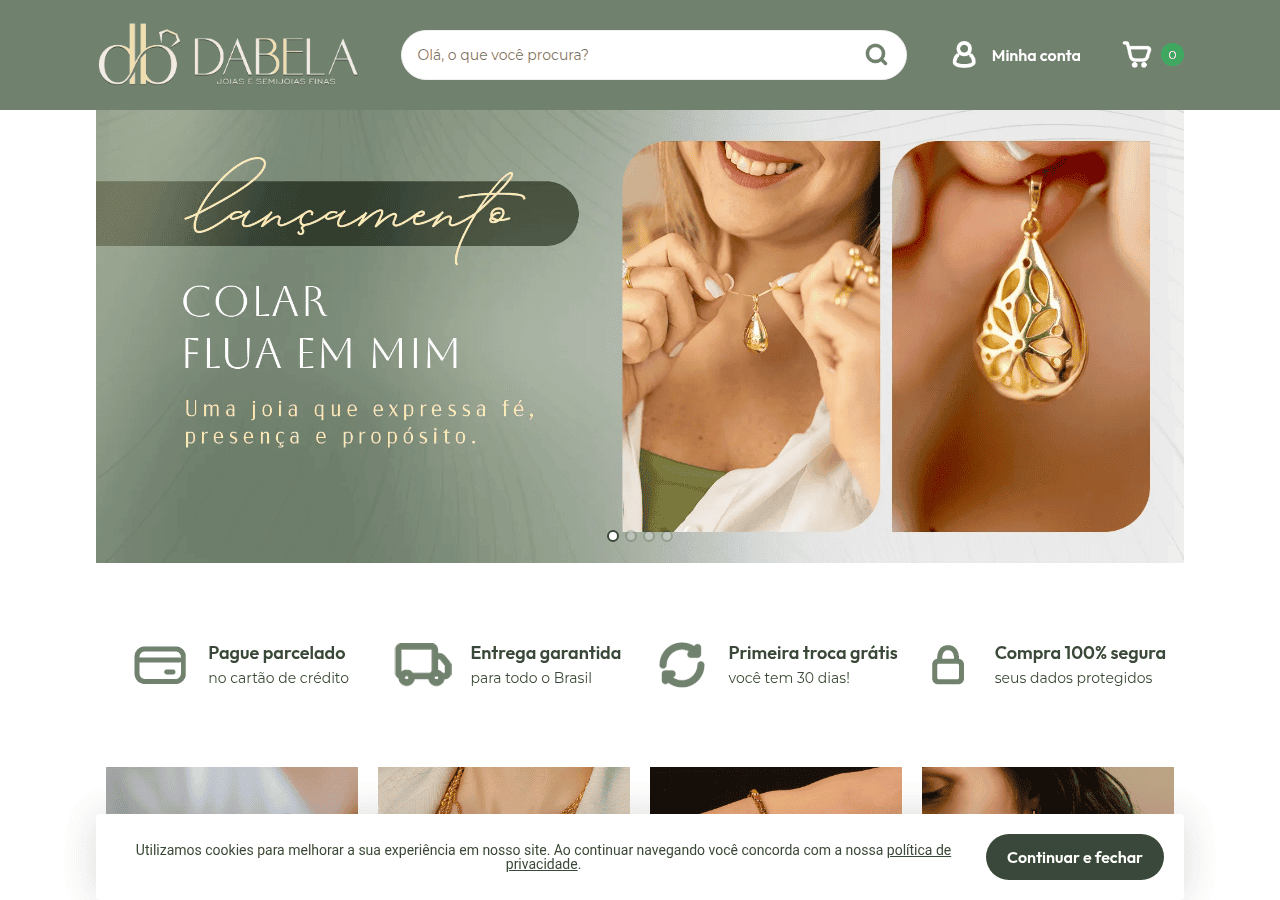Screenshot of dabelasemijoias.com.br