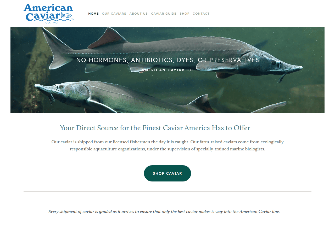 Screenshot of americancaviarco.com