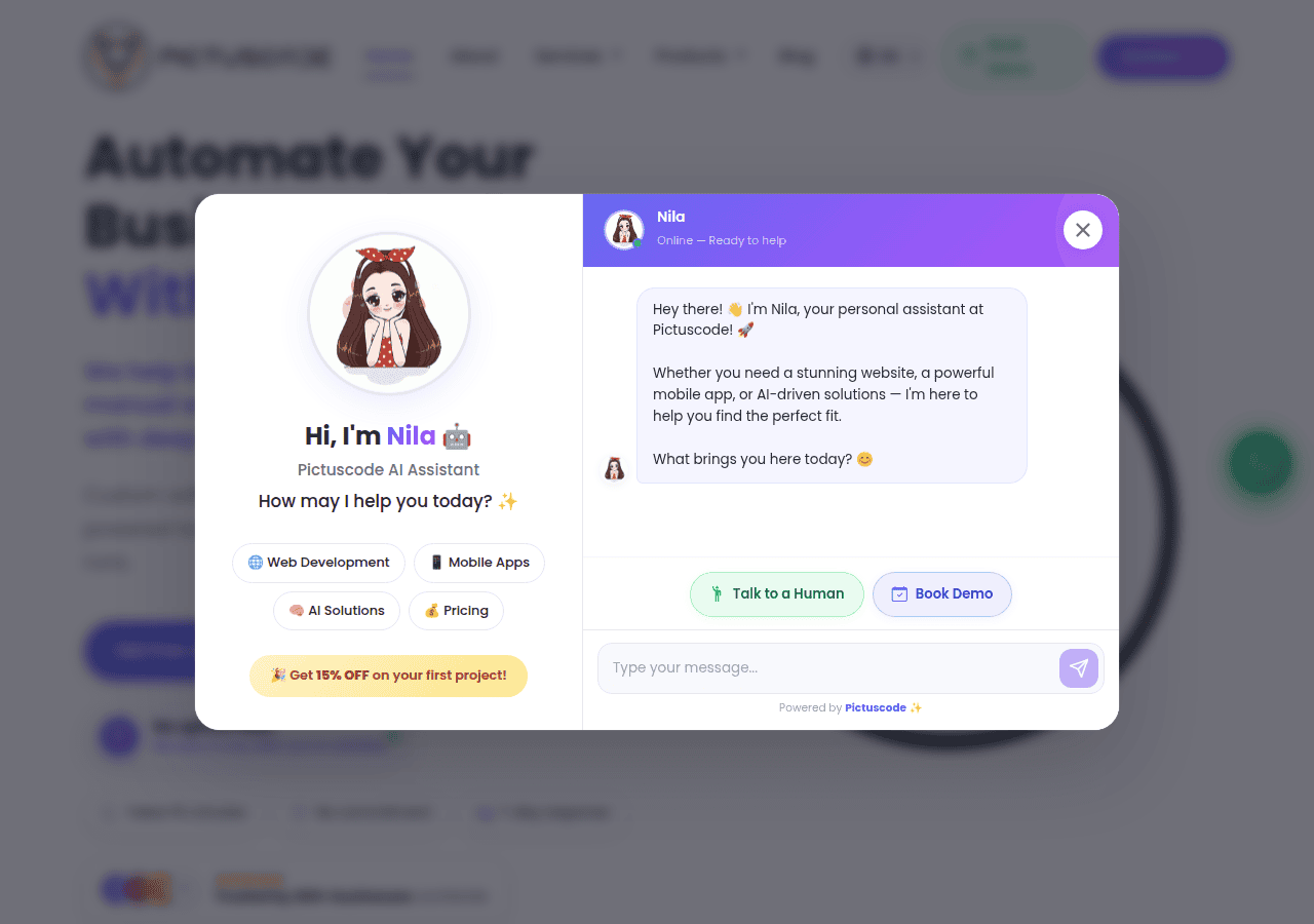 Screenshot of pictuscode.com