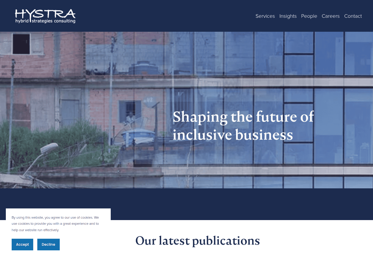 Screenshot of hystra.com