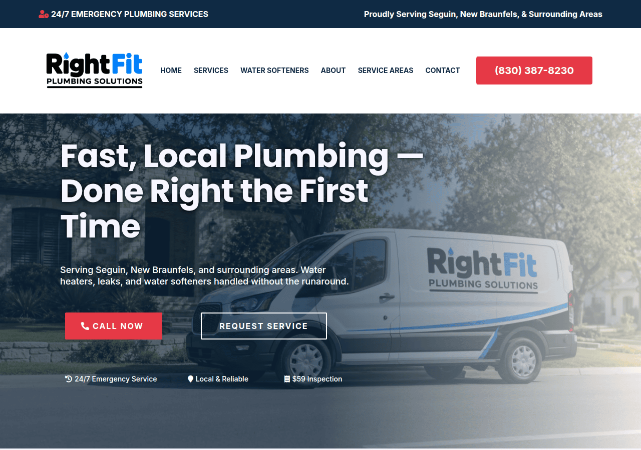 Screenshot of rightfitplumbingsolutions.com