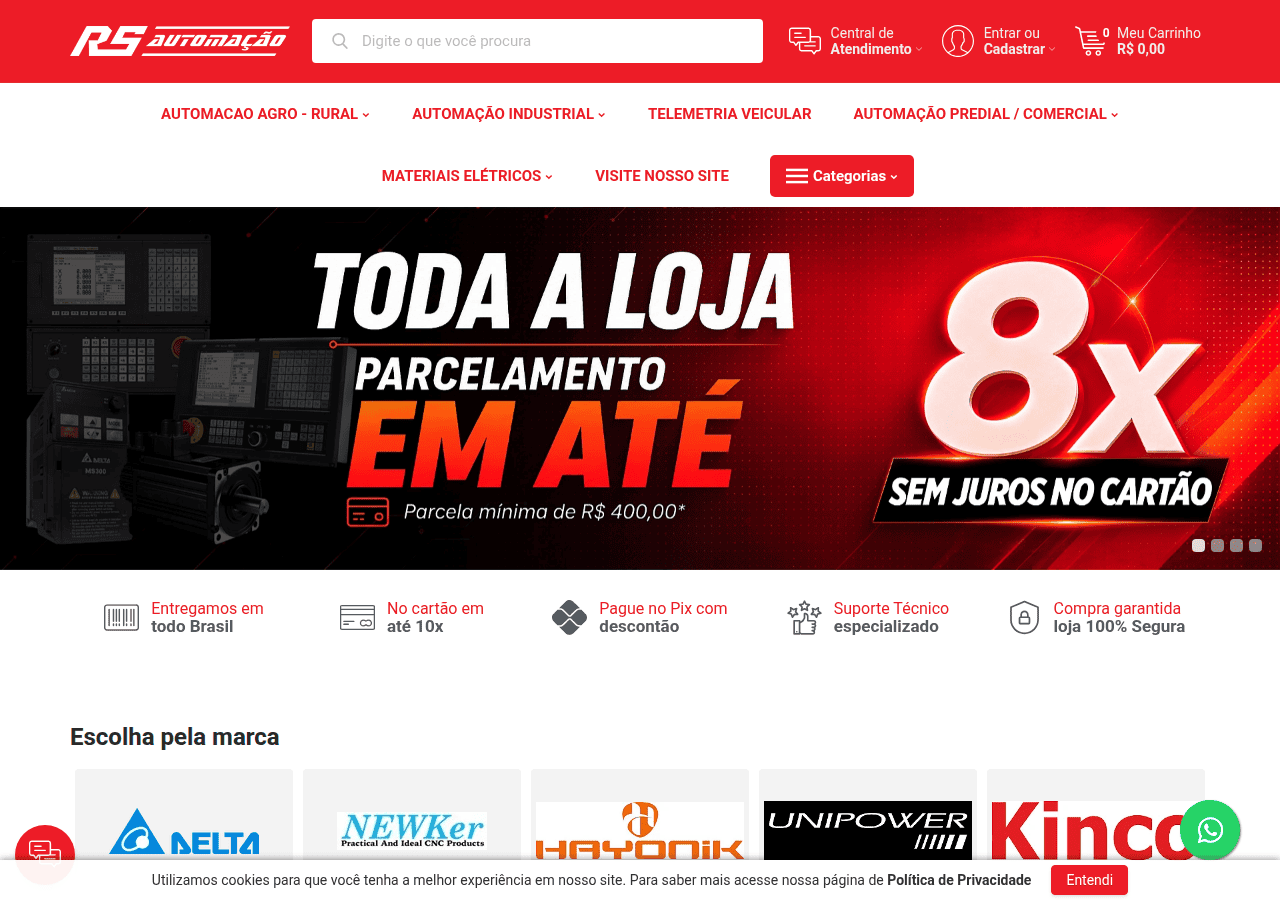 Screenshot of rsautomacao.com
