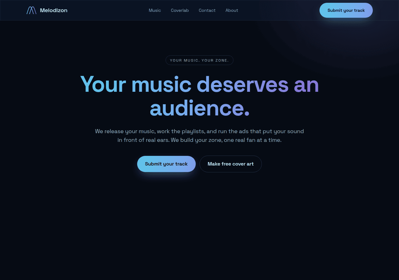 Screenshot of melodizon.com