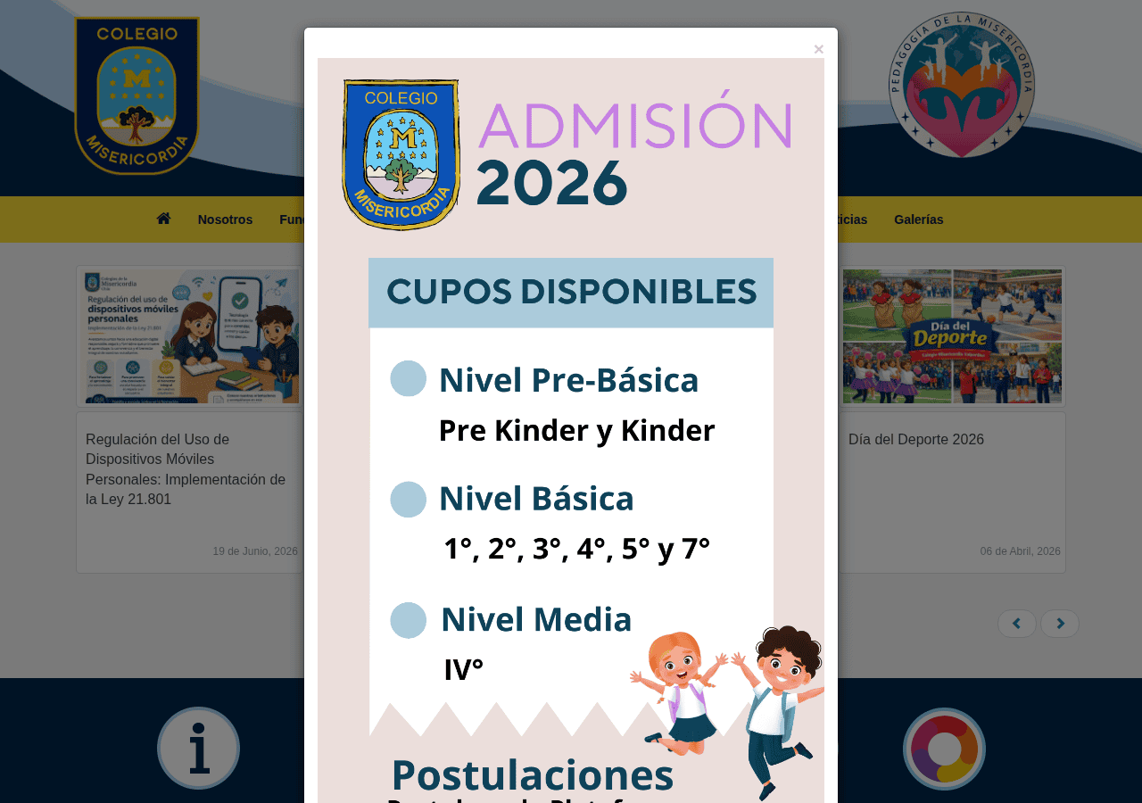 Screenshot of colegiomisericordia.cl