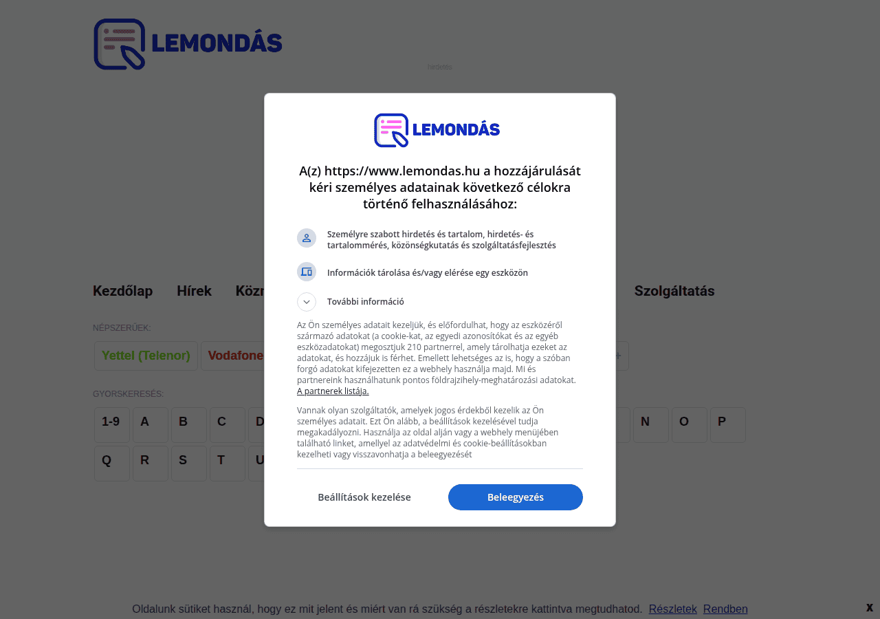 Screenshot of lemondas.hu