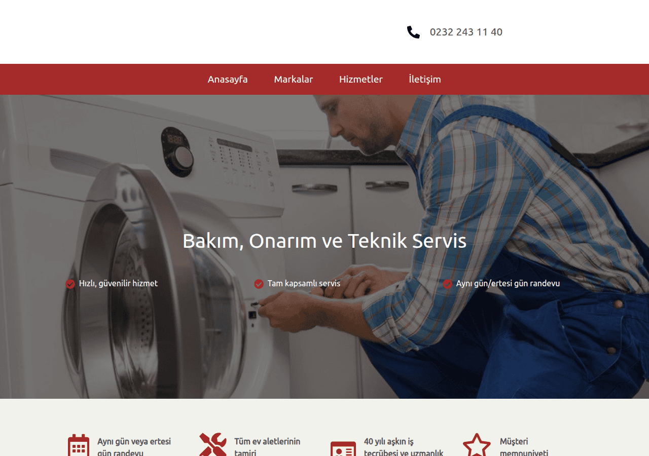 Screenshot of izmirtekniktamirservisleri.com