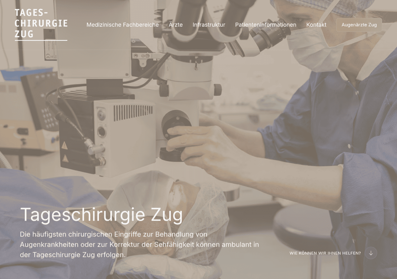 Screenshot of augenaerzte-zug.ch