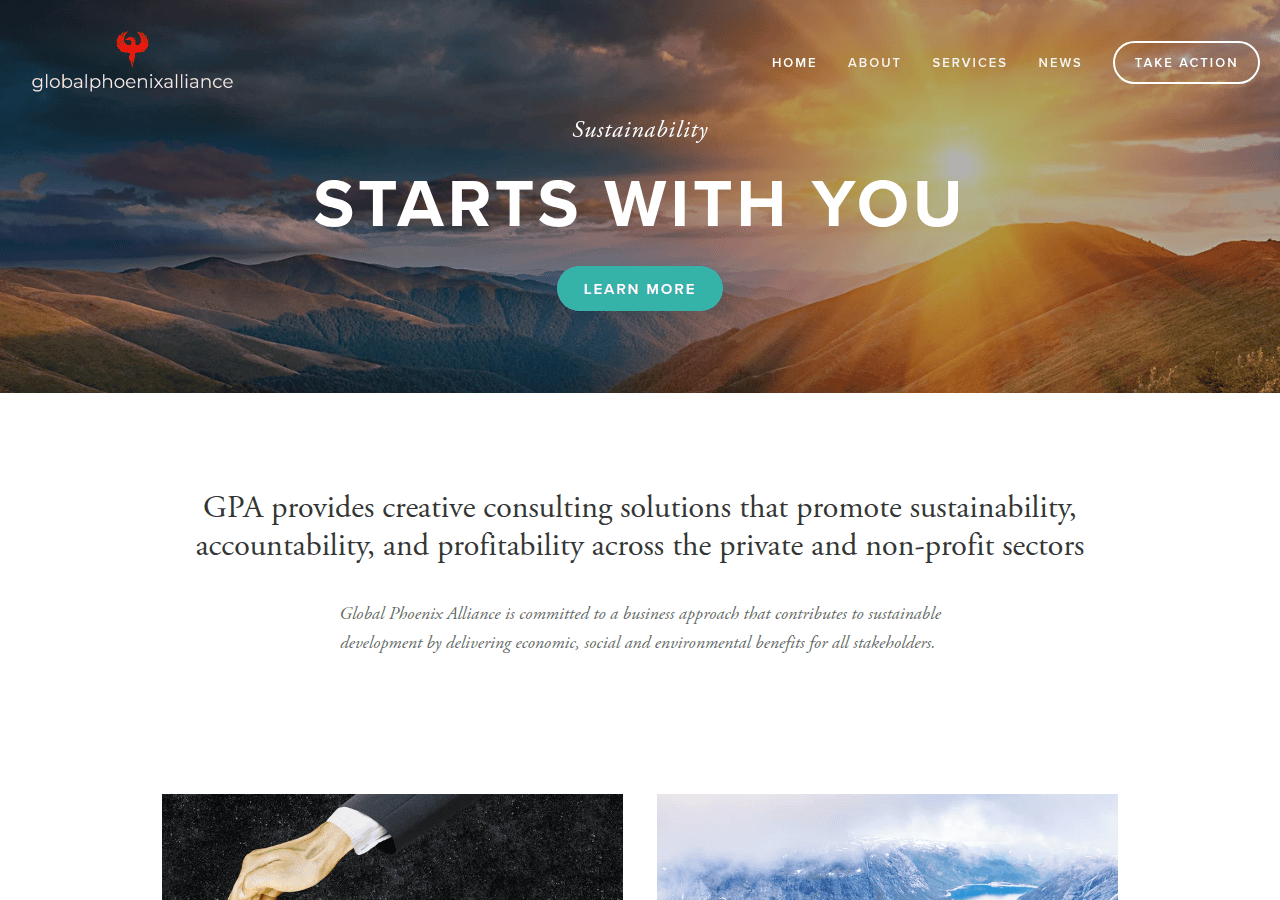 Screenshot of globalphoenixalliance.com