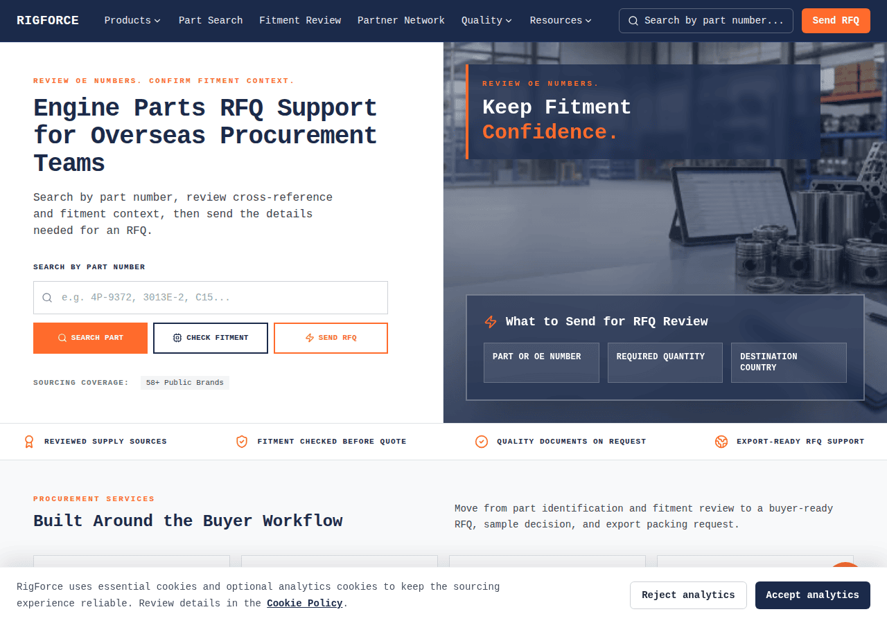Screenshot of rigforcetech.com