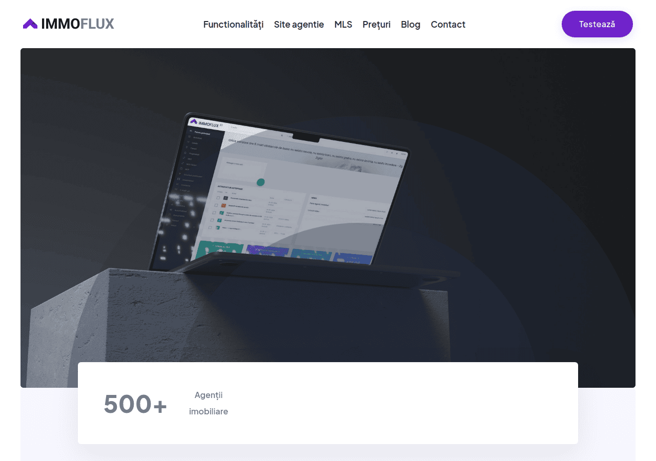 Screenshot of immoflux.ro